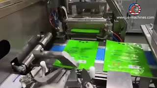 Automatic horizontal side pushing premade bag pouch pancake pizza filling sealing packing machine