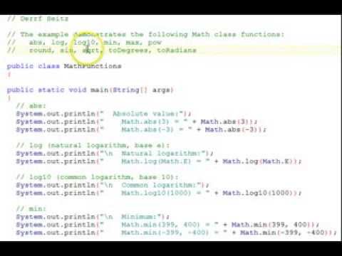 Java Math Functions - YouTube