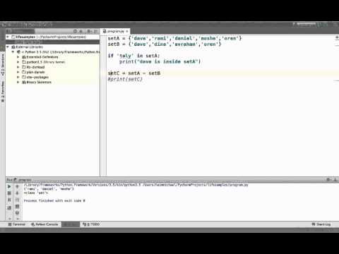 The set Type in Python