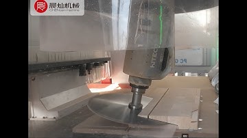 5 axis cnc router for balsa wood cutting with saw blade#windenergy #aerospace