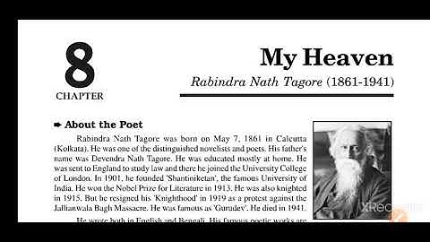 My Heaven by Rabindranath Tagore Class-12 Poem