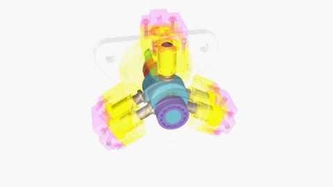 Autodesk Inventor Studio - Three Cylinder Engine