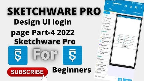 Design UI Login Page Sketchware pro | Design UI Login Page Sketchware pro Part-4 2022