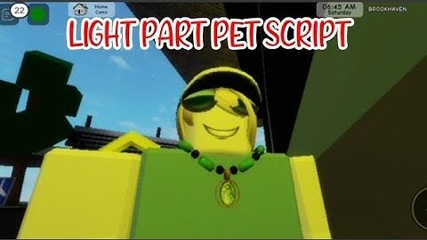 ROBLOX LIGHT PART PET SCRIPT using FLUXUS EXECUTOR played at Brookhaven - script link on comments