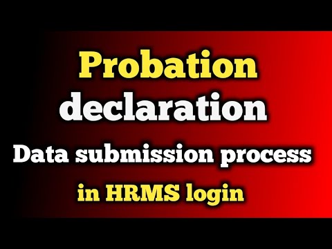 How to update Probation Declaration details in HRMS site?? Mana Sachivalayam