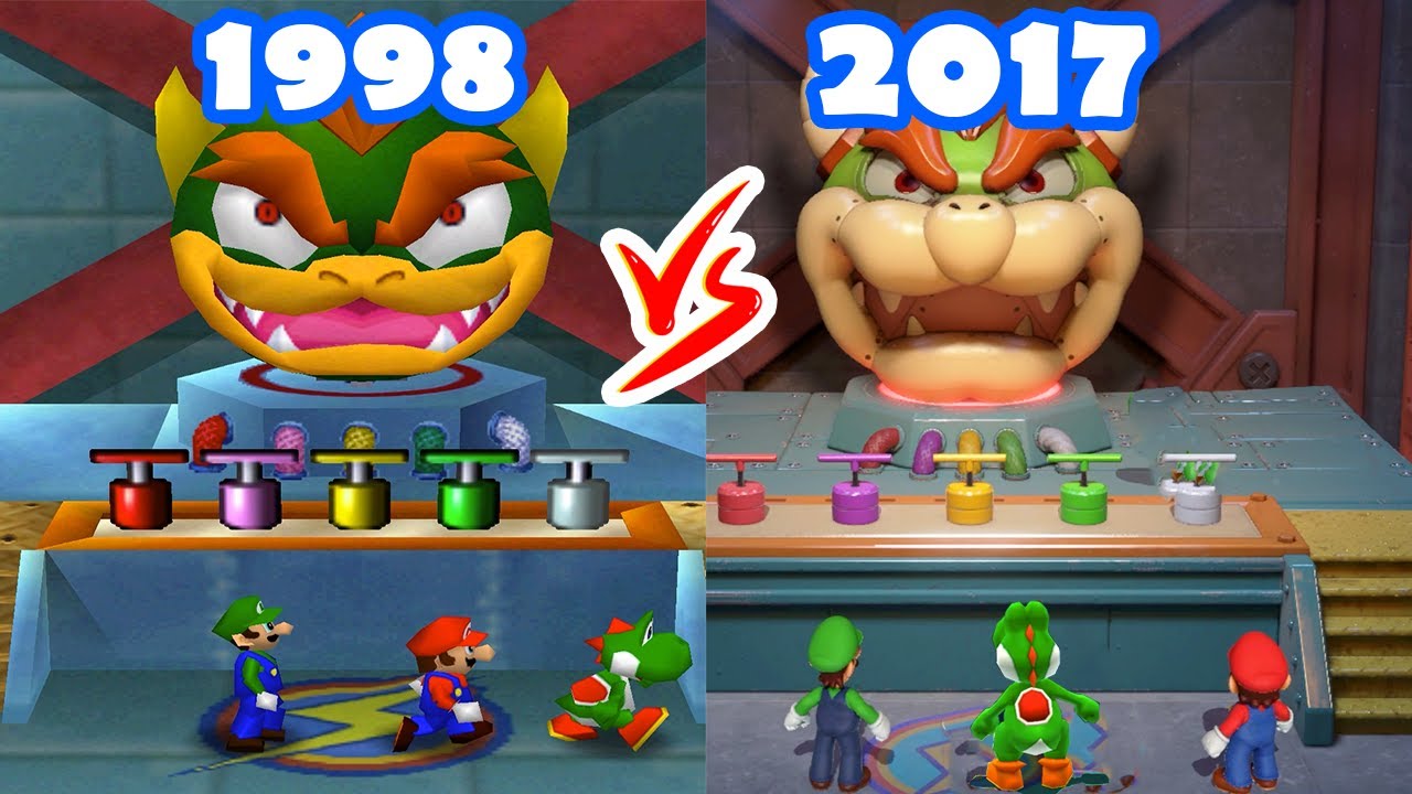 Mario Party The Top 100 vs Mario Party Series - Mario vs Yoshi vs Peach vs Luigi (Compare Minigames)