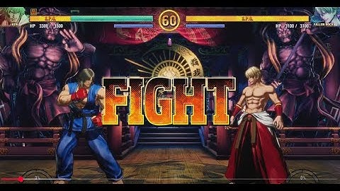 Ken vs Fallen Rock (level 90 on steroids !!!): Fatal Fury City of the Wolves