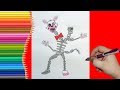 How to draw Mangle, FNaF, Как нарисовать Мангл, ФНаФ