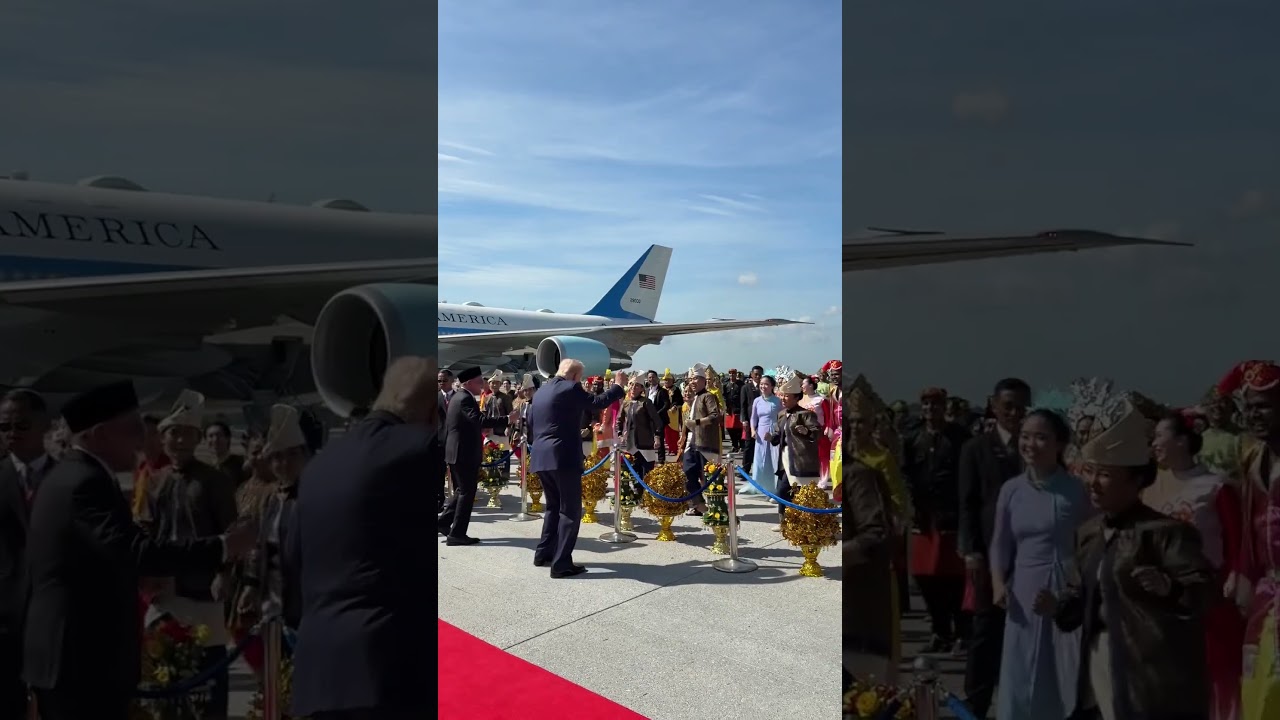 President Donald Trump dances at Malaysian arrival ceremony 🇺🇸🇲🇾