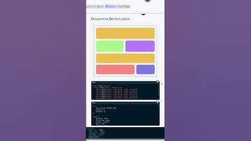 Responsive Bento Layout | #shortvideo #webdesign #htmlcsswebsite #javascript #html5css3 #shorts
