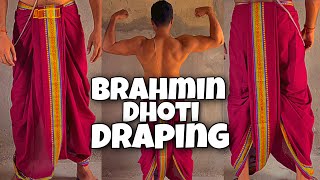 ✅||Brahmin dhoti draping with “damak dam”|| #damak_dam_official|| #agartala #fashion #dhotidrape