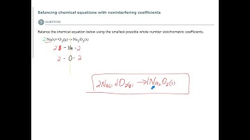 ALEKS - Balancing chemical equations with noninterfering coefficients (Example 2)