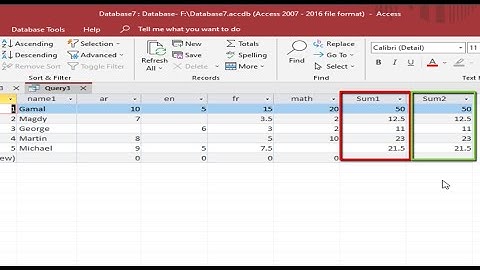 Two ways sum in access query to sum columns with null values🔥😍