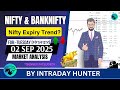 Nifty & Bank nifty | SENSEX Analysis | Prediction For 02 SEP 2025