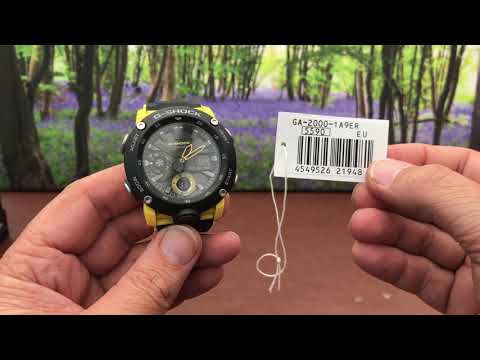 時計 G-SHOCK/GA-2000-1A9JF CASIO G-SHOCK GA-2000-1A9JF Black Yellow Carbon Core Guard Men