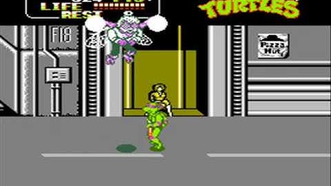 Teenage Mutant Ninja Turtles II - The Arcade Game for NES Video Walkthrough Part 3