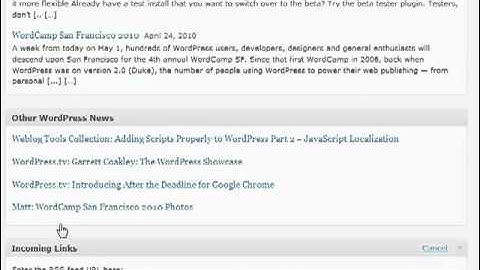 WebCraft - Wordpress Tutorial - Part 2 of 23: Dashboard