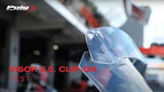 2.0. Visor with Clip-on Mechanism, tested at high speeds at circuit de Barcelona-Catalunya