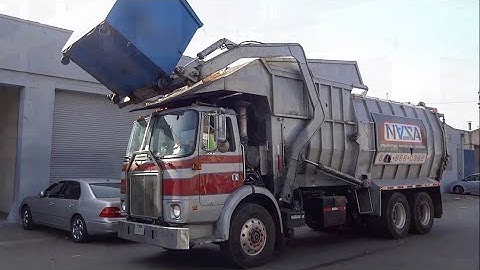 Garbage Truck Compilation - Classic NASA Services Front Loaders!