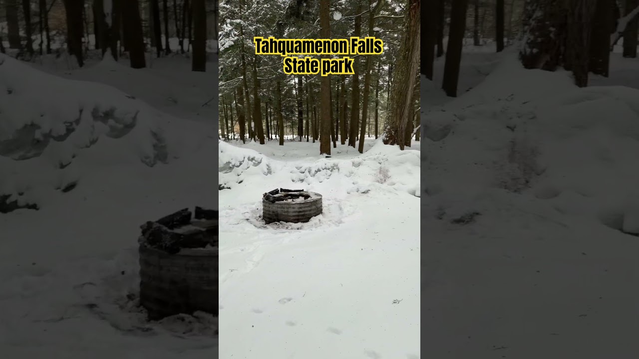 Winter Camping 🏕️ #snowcamp #snowfall #winterwonderland