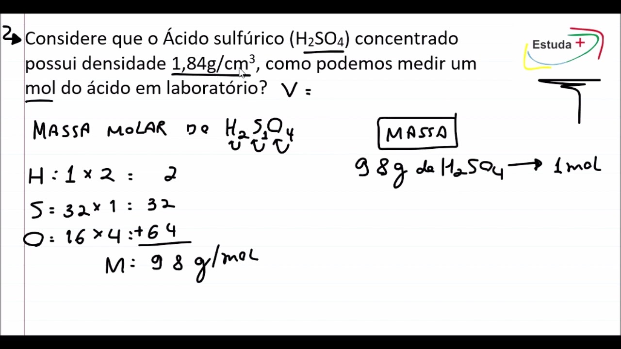 Massa Molar Do H2so4 - NAZAEDU