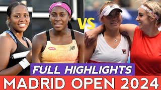 Coco Gauff / Townsend vs Kenin / Mattek Full Highlights - Madrid Open 2024 Tennis