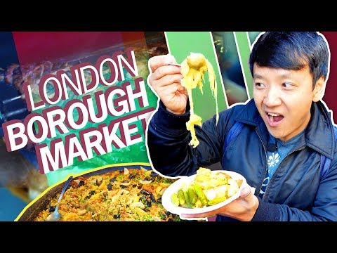 1,000 YEAR OLD FOOD MARKET! British Food Tour of Borough Market in LONDON