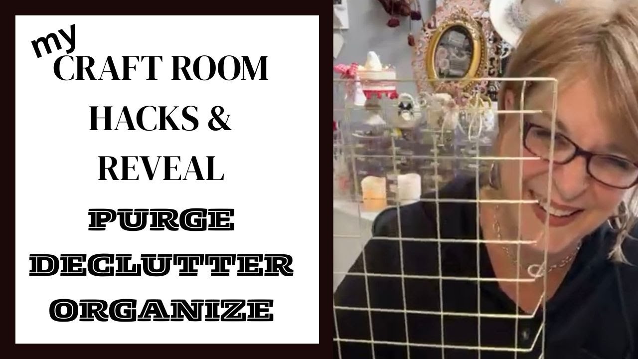 Get Your Craft Room Organized This Year! Organizing Hacks - Craft Room - Purge, Declutter & Organize