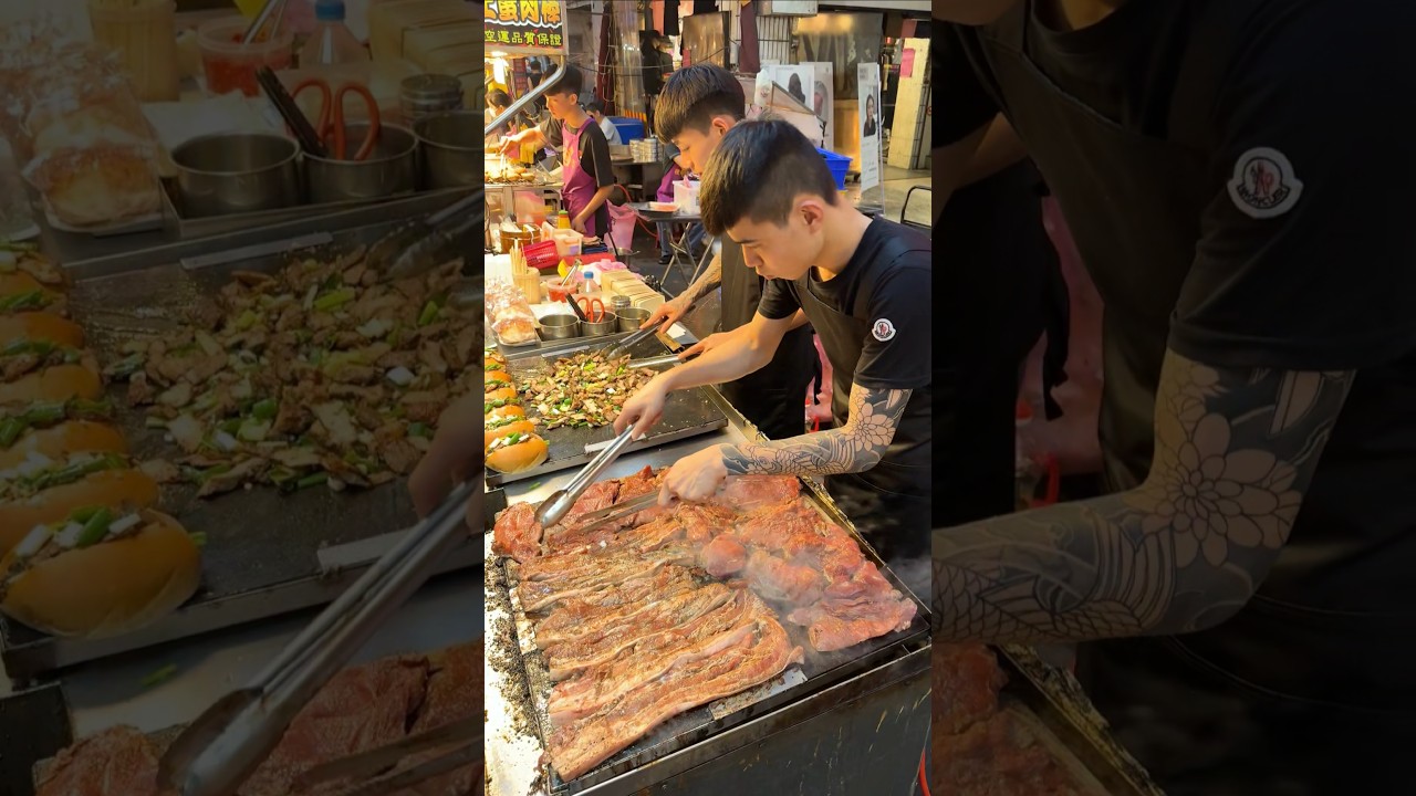 Stone grilled pork belly BBQ hotdogs│돌판 삼겹살 핫도그