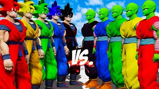 TEAM GOKU COLOR VS TEAM PICCOLO COLOR - DRAGON BALL BATTLE - EPIC SUPERHEROES WAR