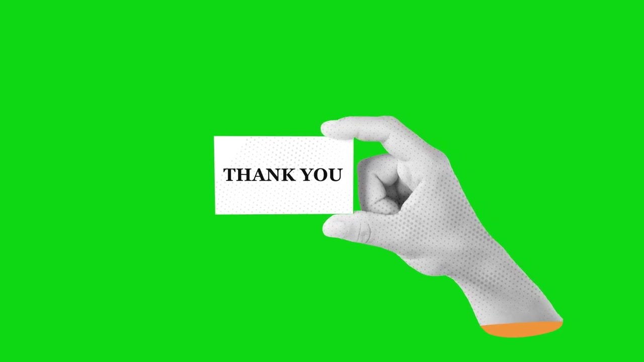 thank you card green screen 