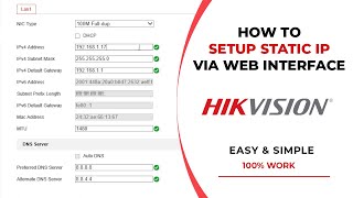 how to configure hikvision dvr static ip settings through web interface