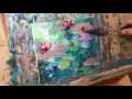 Impressionist Oil Painting Demo Tutorial of Waterlilies - Palette Knife Impasto by JOSE TRUJILLO