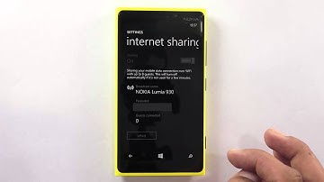 Tether Mobile Internet on Nokia Lumia 920 WP8 Smart Phone