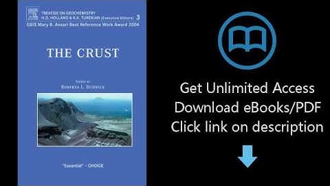 Download The Crust: Treatise on Geochemistry [P.D.F]