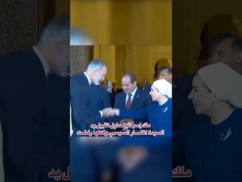 السيدة انتصار السيسي تعتذر لملك إسبانيا عن تقبيل يدها بقمة الأدب    
