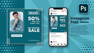 Men Fashion Web Advertising Banner Design | Social Media Instagram Post | Adobe Photoshop CC 2020
