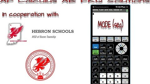 Changing Your Calculator to Sequence Mode (TI 84 Plus CE)
