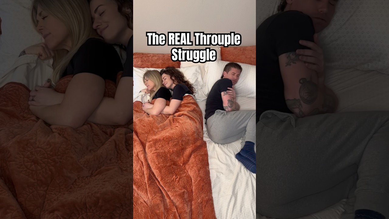 No pain no gain, baby 😂 Throuple love has it all. 