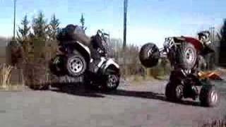 REVERSE WHEELIE ON A BRUTE FORCE ATV