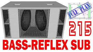 DIY Speaker Box Plan 2x15" BASS-REFLEX SUBWOOFER | Full Plan Detail