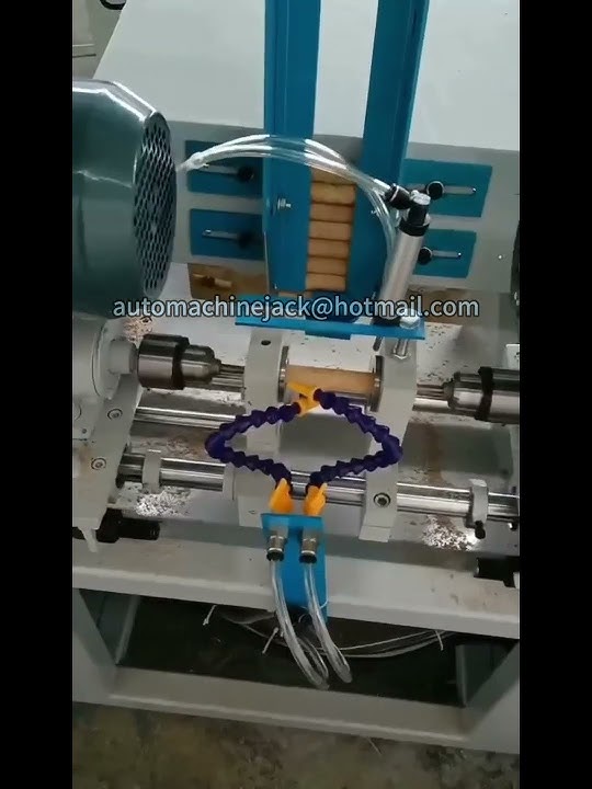 Drilling a Hole Through a Long Dowel  #machine #wood #drill #hole #dowel  #woodworking