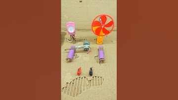 dc motor switch machine led lights and fan #tech #project #experiment #shorts #viral #video #diy