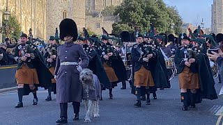 Changing the Guard Windsor - 29.12.2022 Irish Guards Pipes and Drums