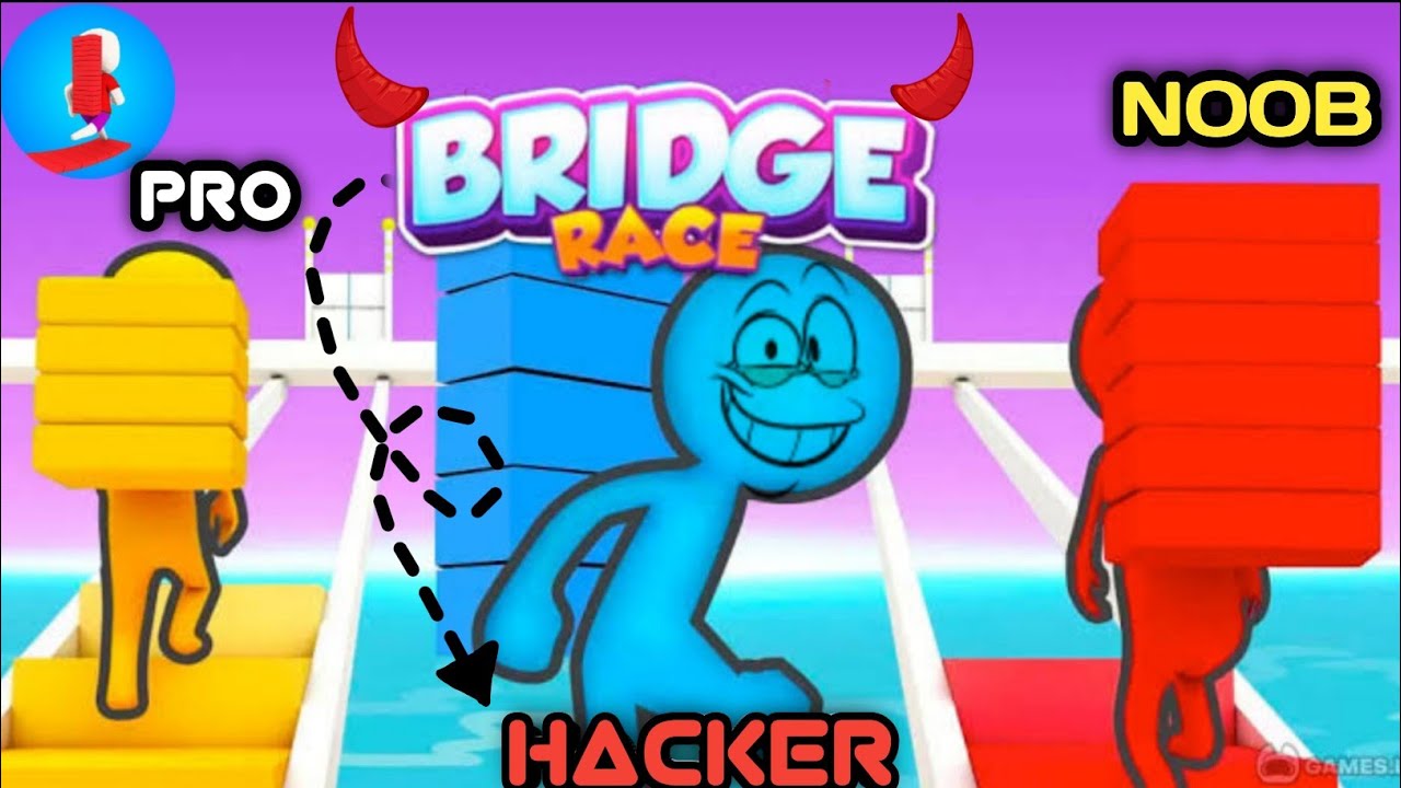 How To Download Bridge Race Mod APK // Pro Vs Hacker Vs Noob in Bridge Race //Direct Download Link🔥😏