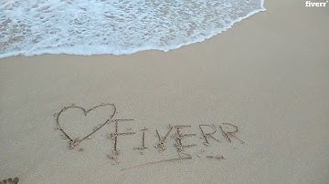 Write your message creatively on a beach as  video or photo - Best Your Message On... service