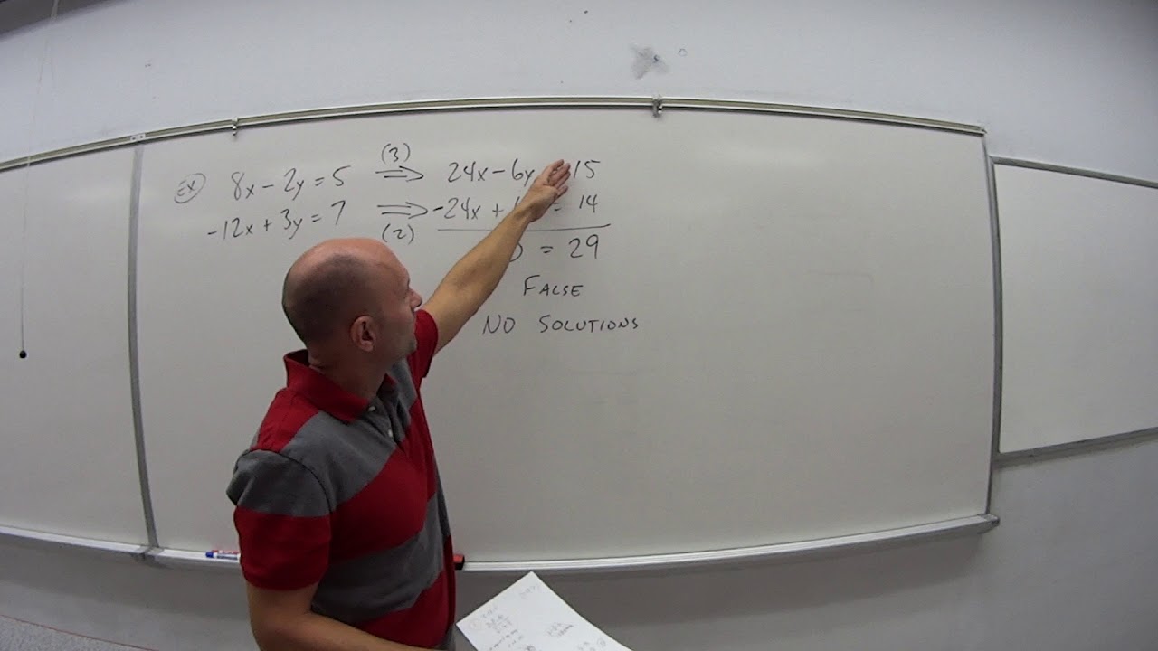 10.1.3.3 Special Cases - No Solution and Infinite Solutions - YouTube