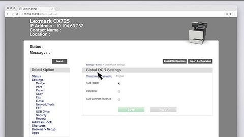 AccuRead OCR—Configuring the OCR settings