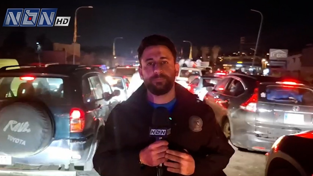 كاميرا الـ NBN تواكب زحمة السير الخانقة ونزوح سكان الجنوب والبقاع اللبناني