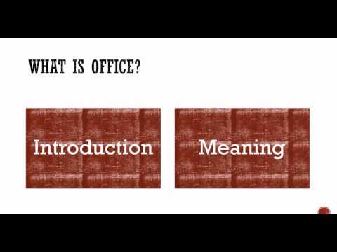 Introduction to Office